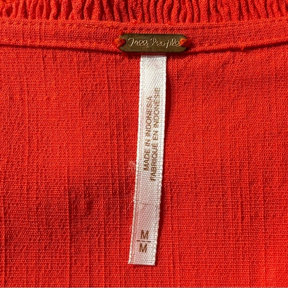 Free People Saturday Night Fever Crop Smocked Band Top Size Medium - Picture 4 of 10